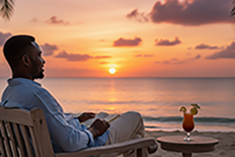 Self-employed Nigerian man learning about PPP benefits