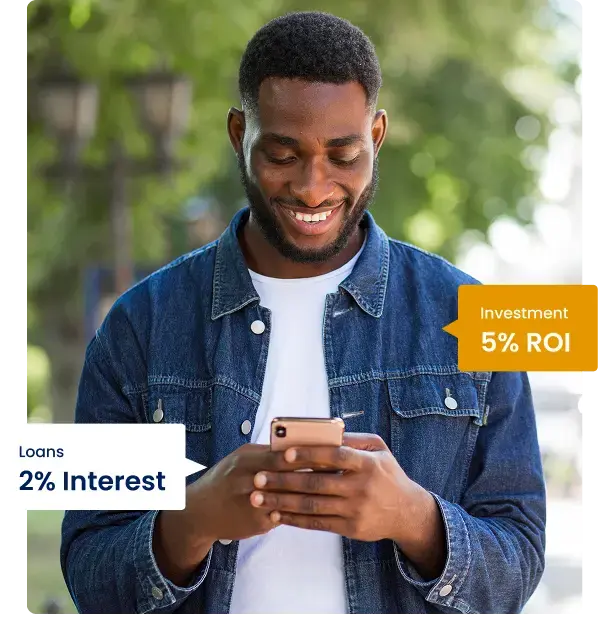 Product Calculator - man holding phone