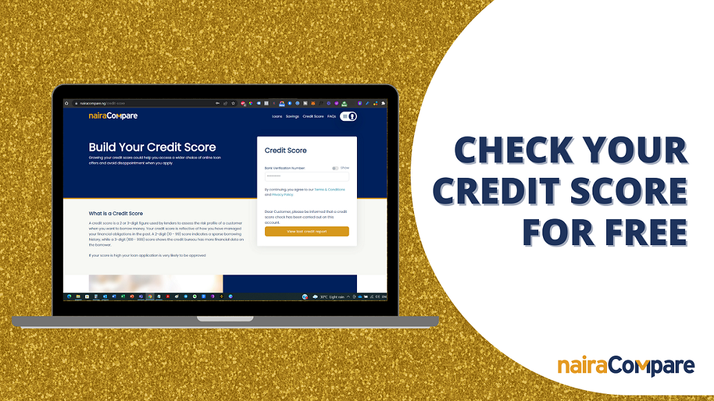 CHECK YOUR CREDIT SCORE FOR FREE